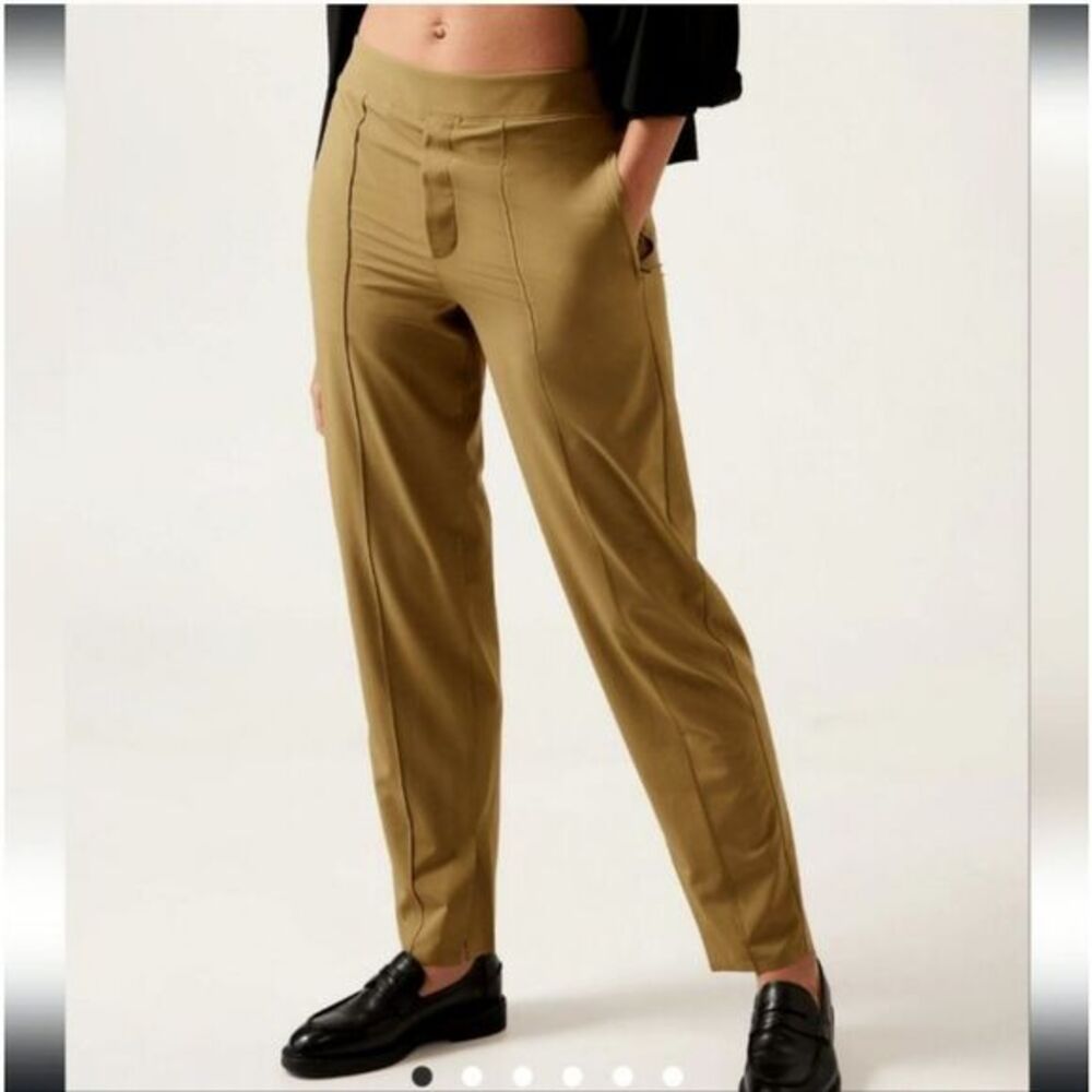 Athleta -144 Brooklyn Heights Vienna Slim Pant #882642 Khaki Women's 6